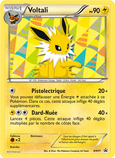 Image de la carte Pokemon Voltali BW91/101