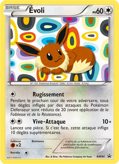 Image de la carte Pokemon Évoli BW94/101