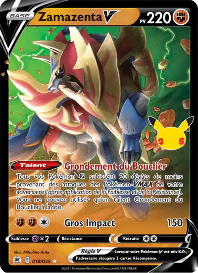 Image de la carte Pokemon Zamazenta V 018/50