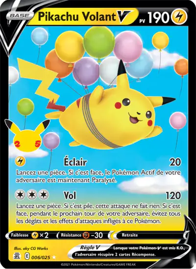 Image de la carte Pokemon Pikachu Volant V 006/50