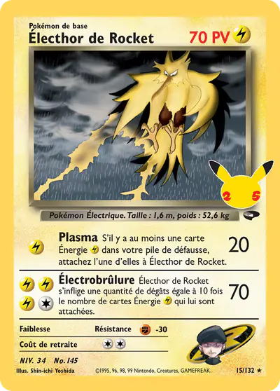 Image de la carte Pokemon Électhor de Rocket 15/50
