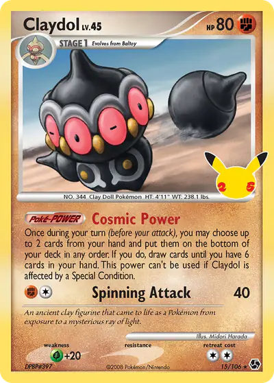 Image de la carte Pokemon Claydol LV.45 15/50