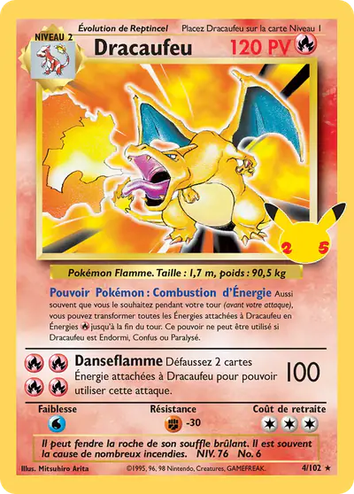 Image de la carte Pokemon Dracaufeu 4/50