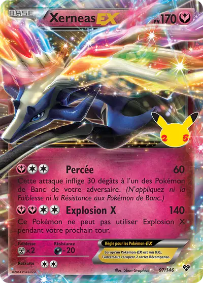 Image de la carte Pokemon Xerneas EX 97/50