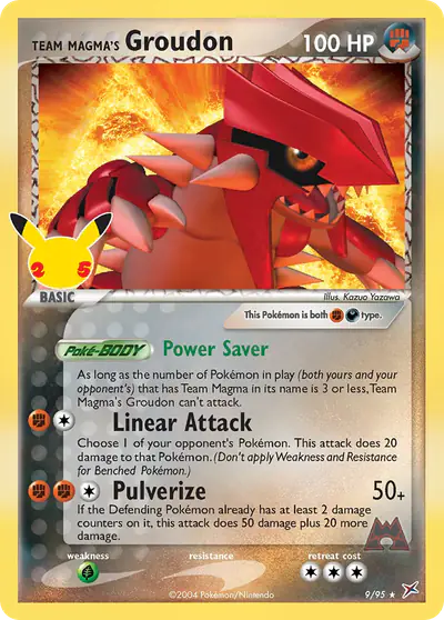 Image de la carte Pokemon Groudon de Team Magma 9/50