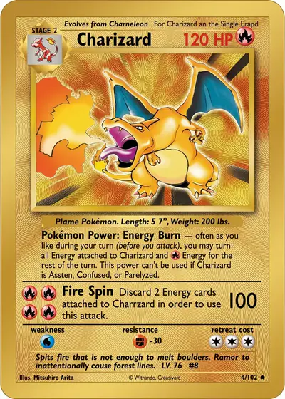 Carte Pokémon Charizard 4/50 — Célébrations