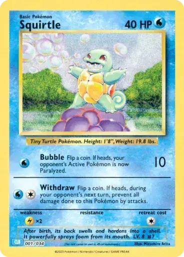 Image de la carte Pokemon Squirtle 001/34