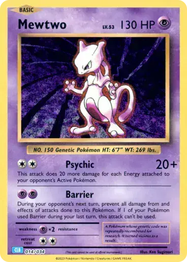 Image de la carte Pokemon Mewtwo 014/34