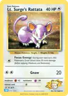 Image de la carte Lt. Surge's Rattata 015/034