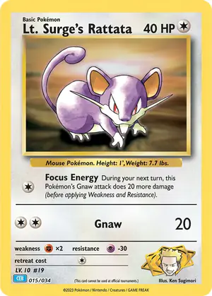 Lt. Surge's Rattata 015/034