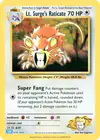 Image de la carte Lt. Surge's Raticate 016/034