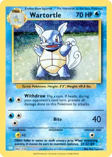 Image de la carte Pokemon Wartortle 002/34