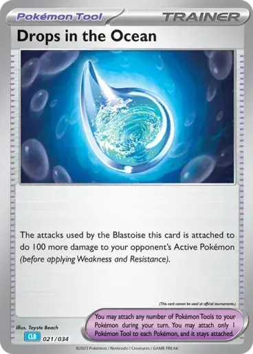 Image de la carte Pokemon Drops in the Ocean 021/34