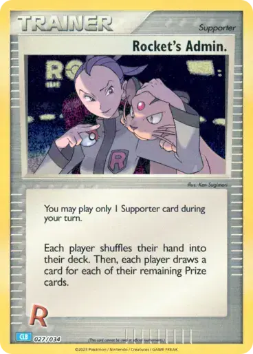 Image de la carte Pokemon Rocket's Admin. 027/34