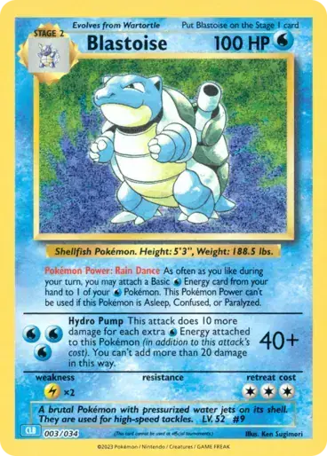 Image de la carte Pokemon Blastoise 003/34
