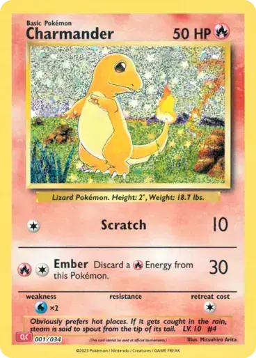 Image de la carte Pokemon Charmander 001/34