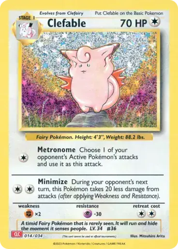 Image de la carte Pokemon Clefable 014/34