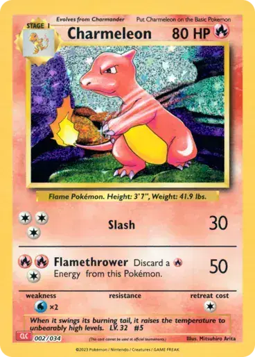 Image de la carte Pokemon Charmeleon 002/34