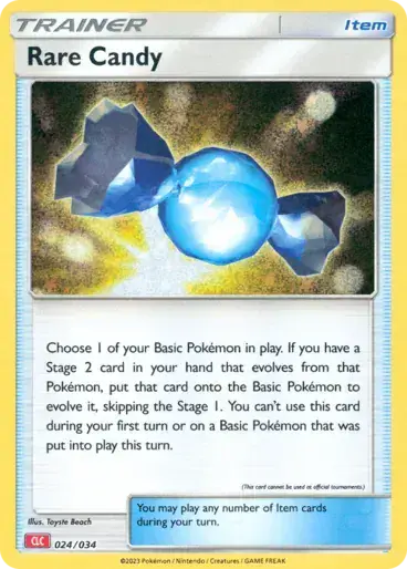 Image de la carte Pokemon Rare Candy 024/34