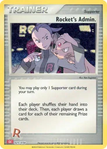 Image de la carte Pokemon Rocket's Admin. 025/34