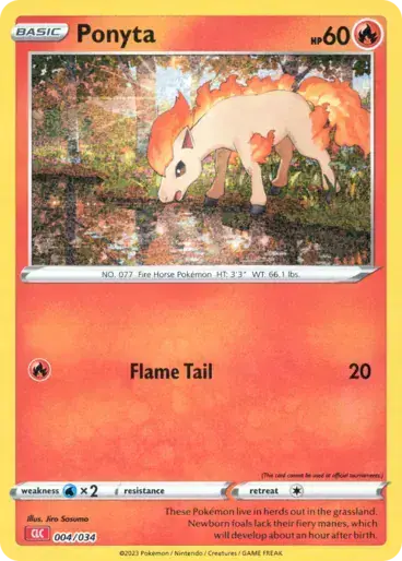 Image de la carte Pokemon Ponyta 004/34