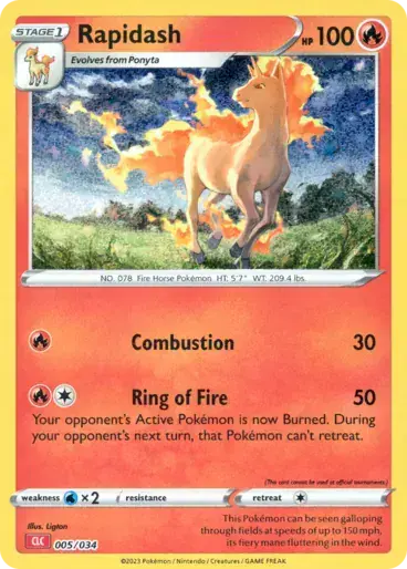 Image de la carte Pokemon Rapidash 005/34