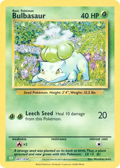 Image de la carte Pokemon Bulbasaur 001/34