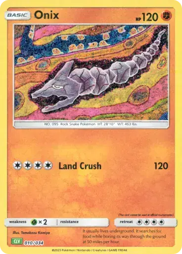 Image de la carte Pokemon Onix 010/34