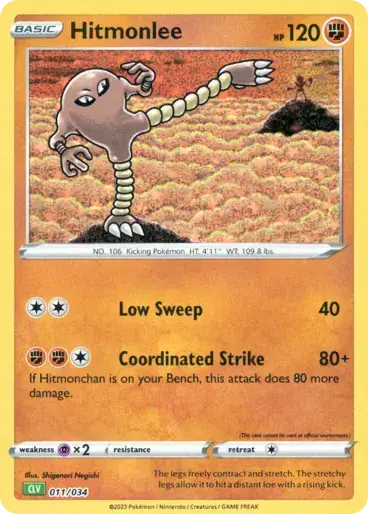 Image de la carte Pokemon Hitmonlee 011/34