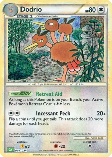 Image de la carte Pokemon Dodrio 014/34
