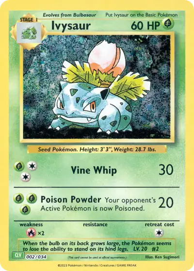 Image de la carte Pokemon Ivysaur 002/34