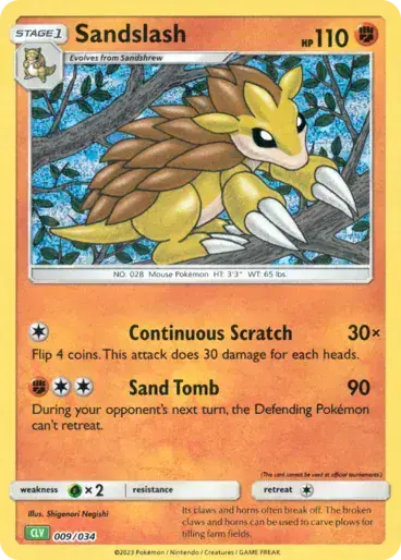 Image de la carte Pokemon Sandslash 009/34