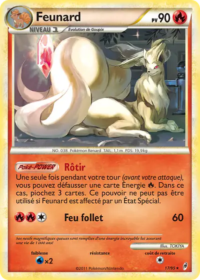 Image de la carte Pokemon Feunard 17/95
