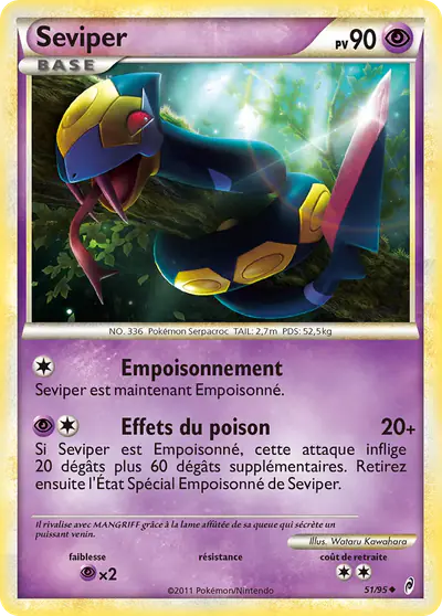 Image de la carte Pokemon Séviper 51/95