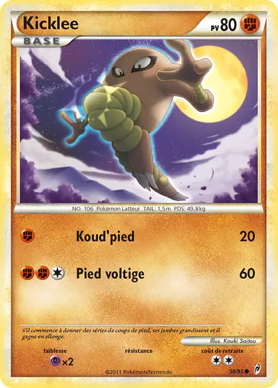 Image de la carte Pokemon Kicklee 58/95