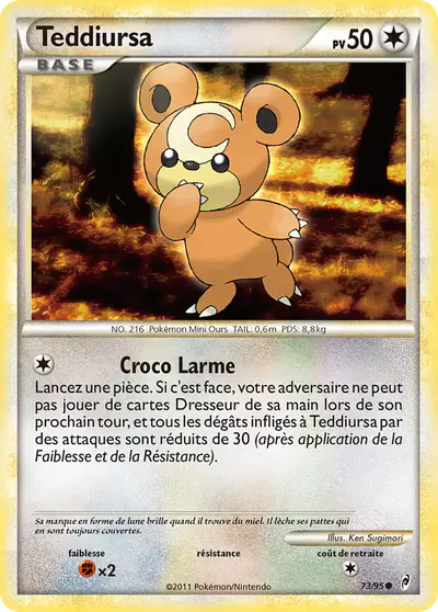 Image de la carte Pokemon Teddiursa 73/95
