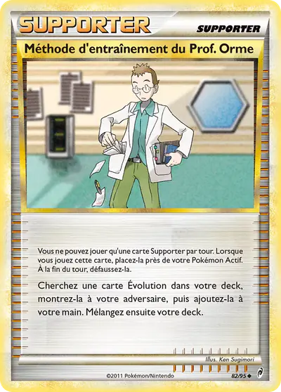 Image de la carte Pokemon Méthode d'entraînement du Prof. Orme 82/95
