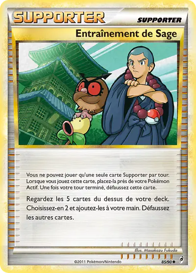 Image de la carte Pokemon Entraînement de Sage 85/95