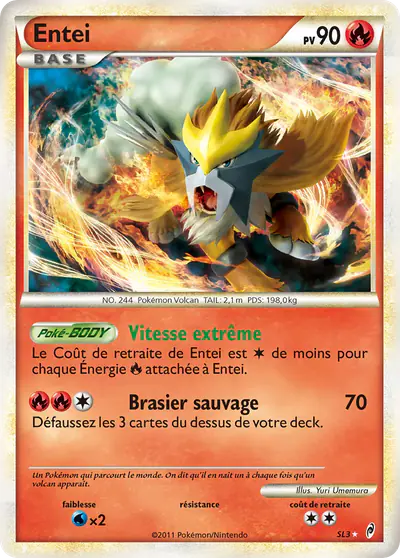 Image de la carte Pokemon Entei SL3/95