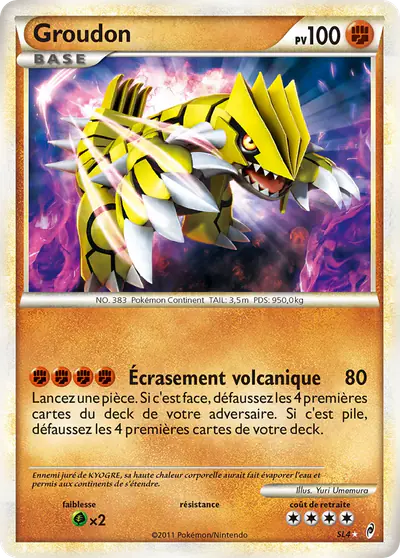 Image de la carte Pokemon Groudon SL4/95