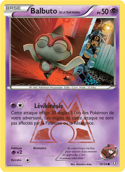Image de la carte Pokemon Balbuto de la Team Magma 10/34