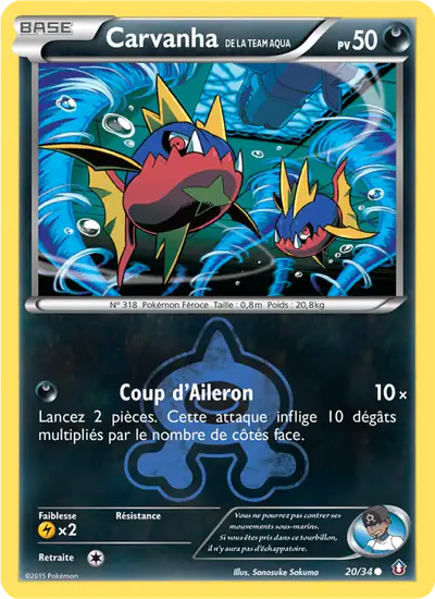 Image de la carte Pokemon Carvanha de la Team Aqua 20/34