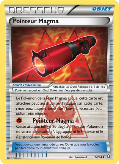 Image de la carte Pokemon Pointeur Magma 24/34