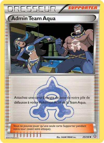 Image de la carte Pokemon Admin Team Aqua 25/34