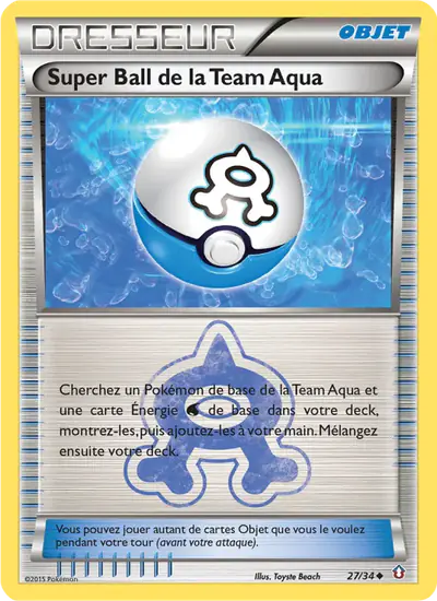 Image de la carte Pokemon Super Ball de la Team Aqua 27/34