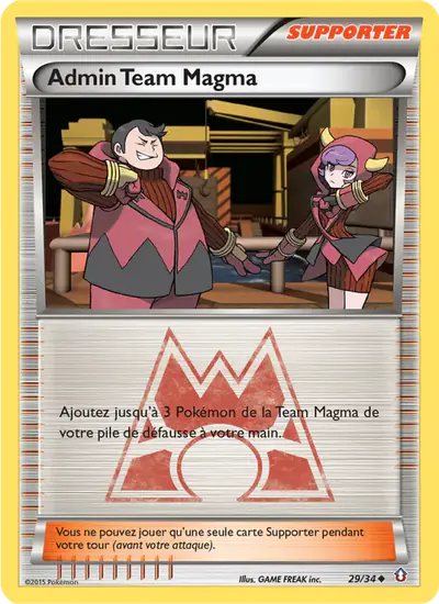 Image de la carte Pokemon Admin Team Magma 29/34