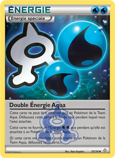 Image de la carte Pokemon Double Énergie Aqua 33/34