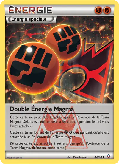 Image de la carte Pokemon Double Énergie Magma 34/34