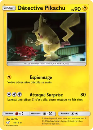 D&eacute;tective Pikachu 10/18