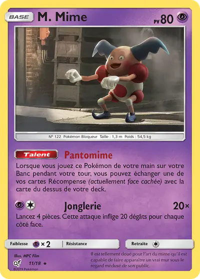 Image de la carte Pokemon M. Mime 11/18